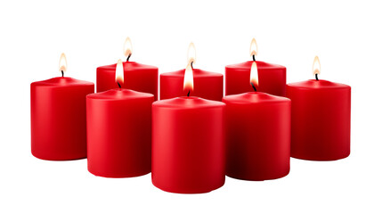 a group of red candles