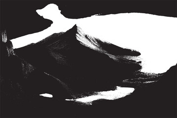 mountain valley black overlay monochrome grungy texture on white background, vector illustration background