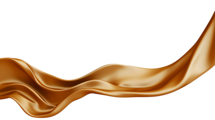 a gold wavy fabric on a black background