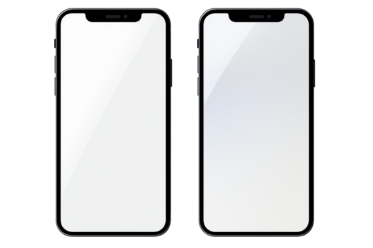 a front and back view of a cell phone