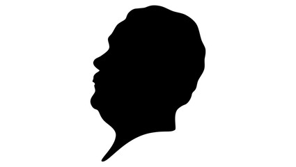 Chester A. Arthur, black isolated silhouette
