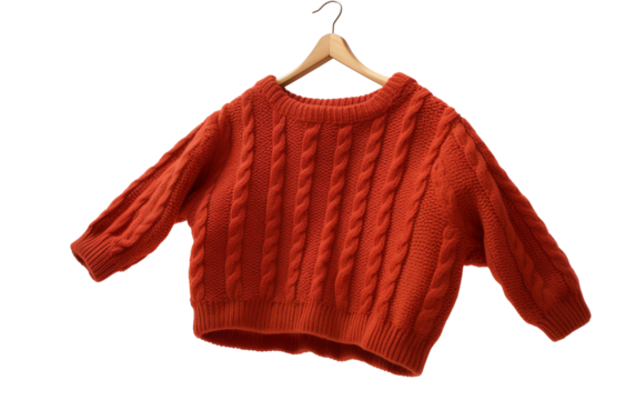 a red sweater on a swinger