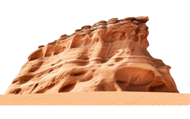 a large rock formation in the desert