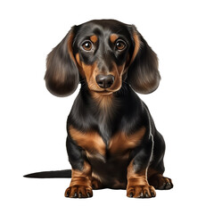 a dog sitting looking at the camera