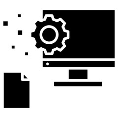 Digital Transformation Icon Element For Design