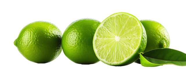 a limes and a slice of lime