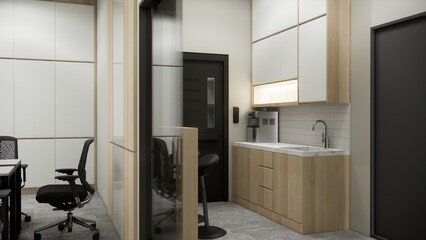 Corporate Office Interior Design 3d Visualization