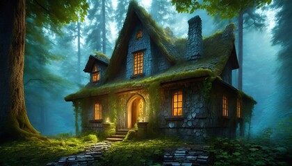 Obraz premium old house in the woods