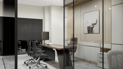 Corporate Office Interior Design 3d Visualization