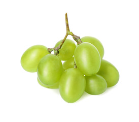 Fresh ripe juicy grapes isolated on white