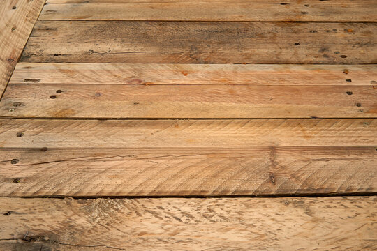 Wooden structure from deck in perspective