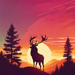 Majestic Mountain Stag
