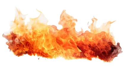 Velours gordijnen Vuur fire flames transparent background 