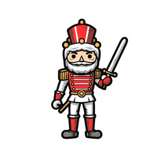 a cartoon of a toy soldier holding a sword