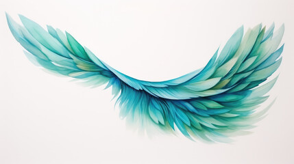 Fototapeta na wymiar blue and turquoise feathers design