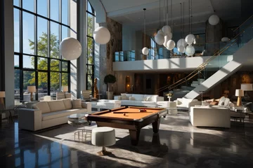 Foto op Plexiglas modern billiards club room decoration inspiration ideas © Ahmad