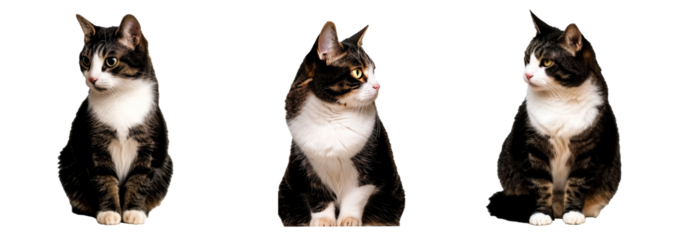 beautiful cat portrait isolated white background