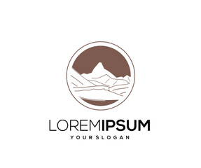 Rock Mountain Logo Design Vector