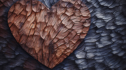 heart shaped wood texture - obrazy, fototapety, plakaty