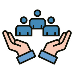 Workplace Diversity Icon Element For Design