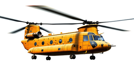 military helicopter on a transparent background