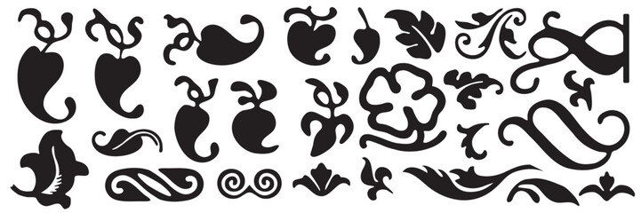 Vector set: vintage calligraphic design elements and page decoration for retro design with old ornaments.