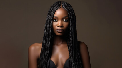 African straight hairstyles for women, long, braided hair, best hair style