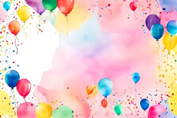 balloons and confetti