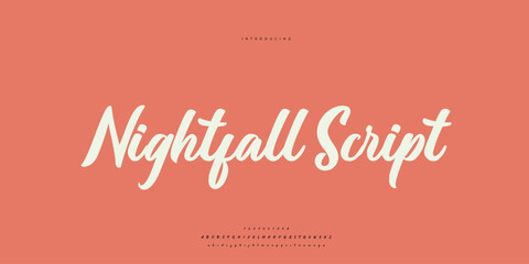 Abstract Fashion font alphabet. Minimal modern urban fonts for logo, brand etc. Typography Calligraphy typeface uppercase lowercase and number. vector illustration
