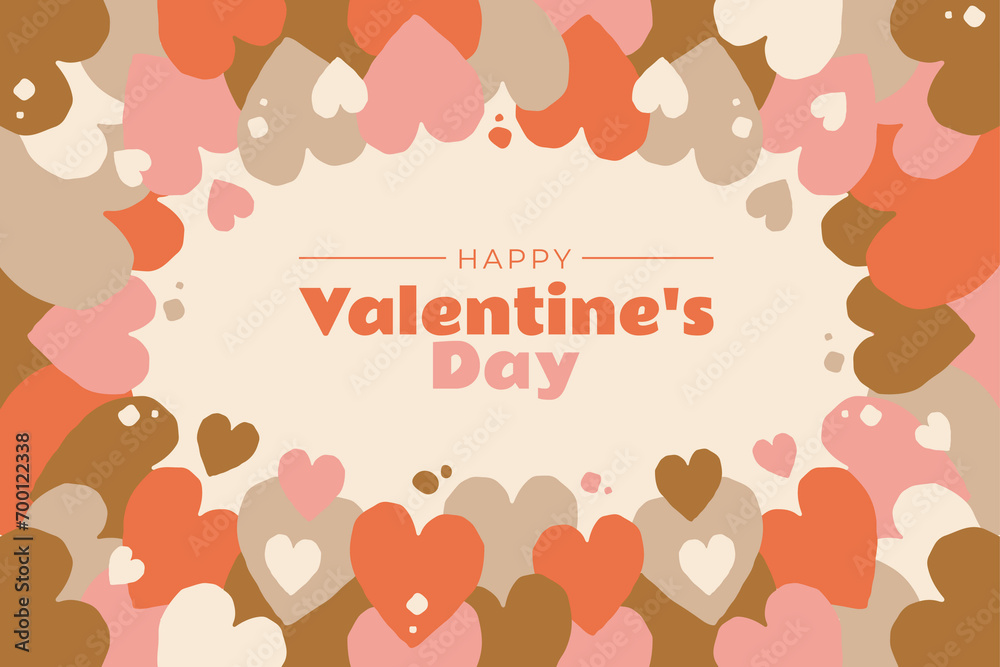 Sticker happy valentines day background