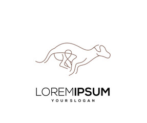 Dog Animal Icon  Hand Drawn Logo Design Vector