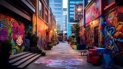 Fototapeta na wymiar Colorful street art in New York City.