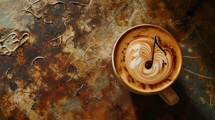 music latte art coffee mug 