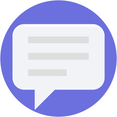 Obraz premium Speech Bubble Flat Vector Icon