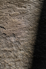 Ancient asian stone wall with dark shadow for background font 3