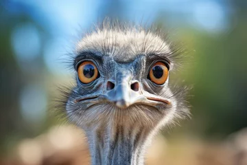 Tuinposter portrait of an ostrich © Malaika