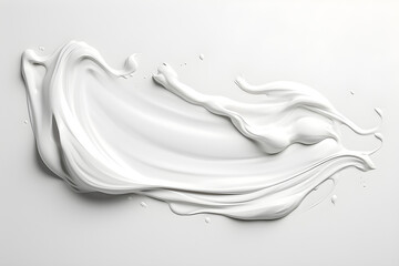 splashes of  white   paint, soft lines on a  monochrome  background, 3d illustratioin, generated ai