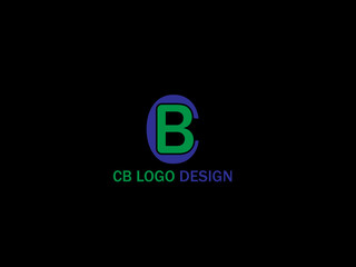 CB monogram Typographic logo with uppercase letter c and letter b.