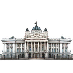 Obraz premium Government building isolated on white created with Generative AI