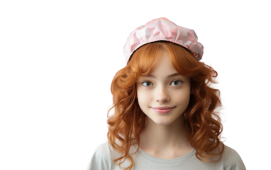 Girl Smile Sweet Innocence On Isolated Background