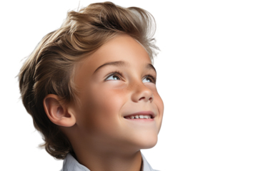 Boy's Face Expression On Isolated Background