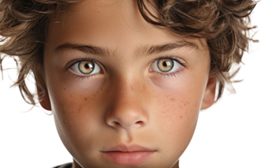 Boy Portrait On Isolated Background