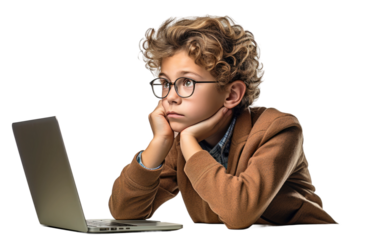 Thoughtful Journey through Pages On Isolated Background