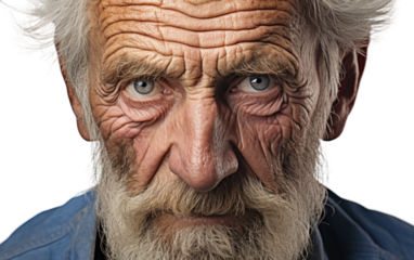 Elderly Boy Gaze On Transparent PNG