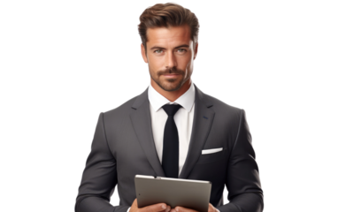 Future CEO with Laptop Insight On Transparent PNG