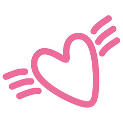 pink heart in hands