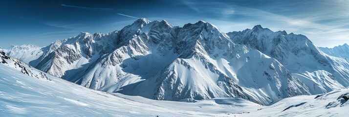 impressive and spectacular winter mountain landscape