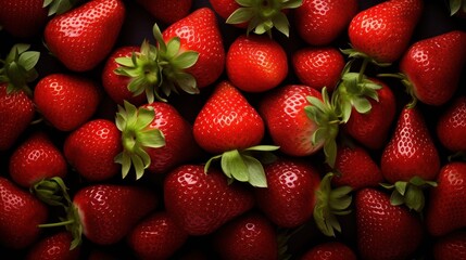 Fresh Strawberries Background. Fruit, Fruits, Healthy, Vegetarian
