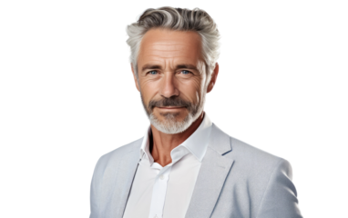 Stare of a Young Gentleman On Isolated Background