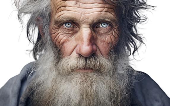 Wisdom in Every Wrinkle On Isolated Background